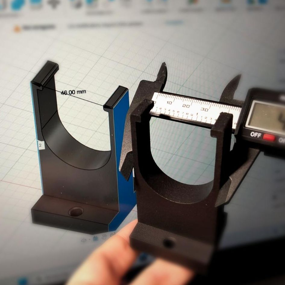 Imprimante 3D et pièce mesurée
