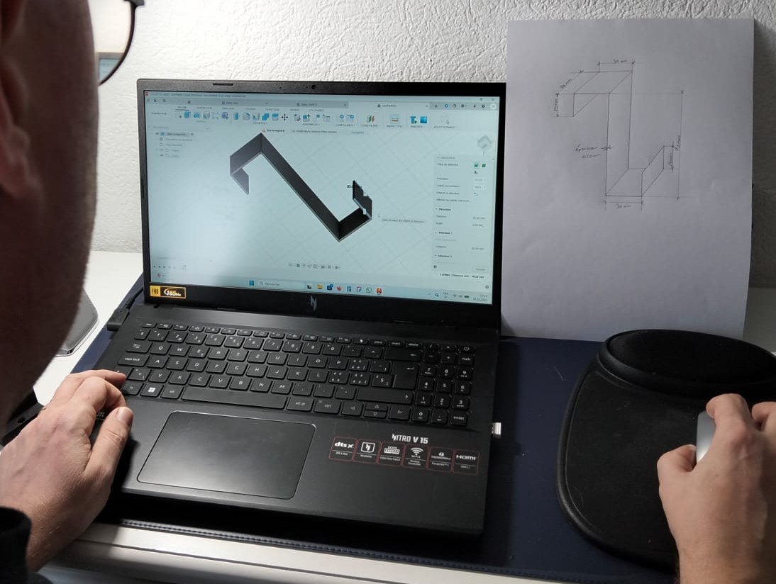 Vue sur dessin technique